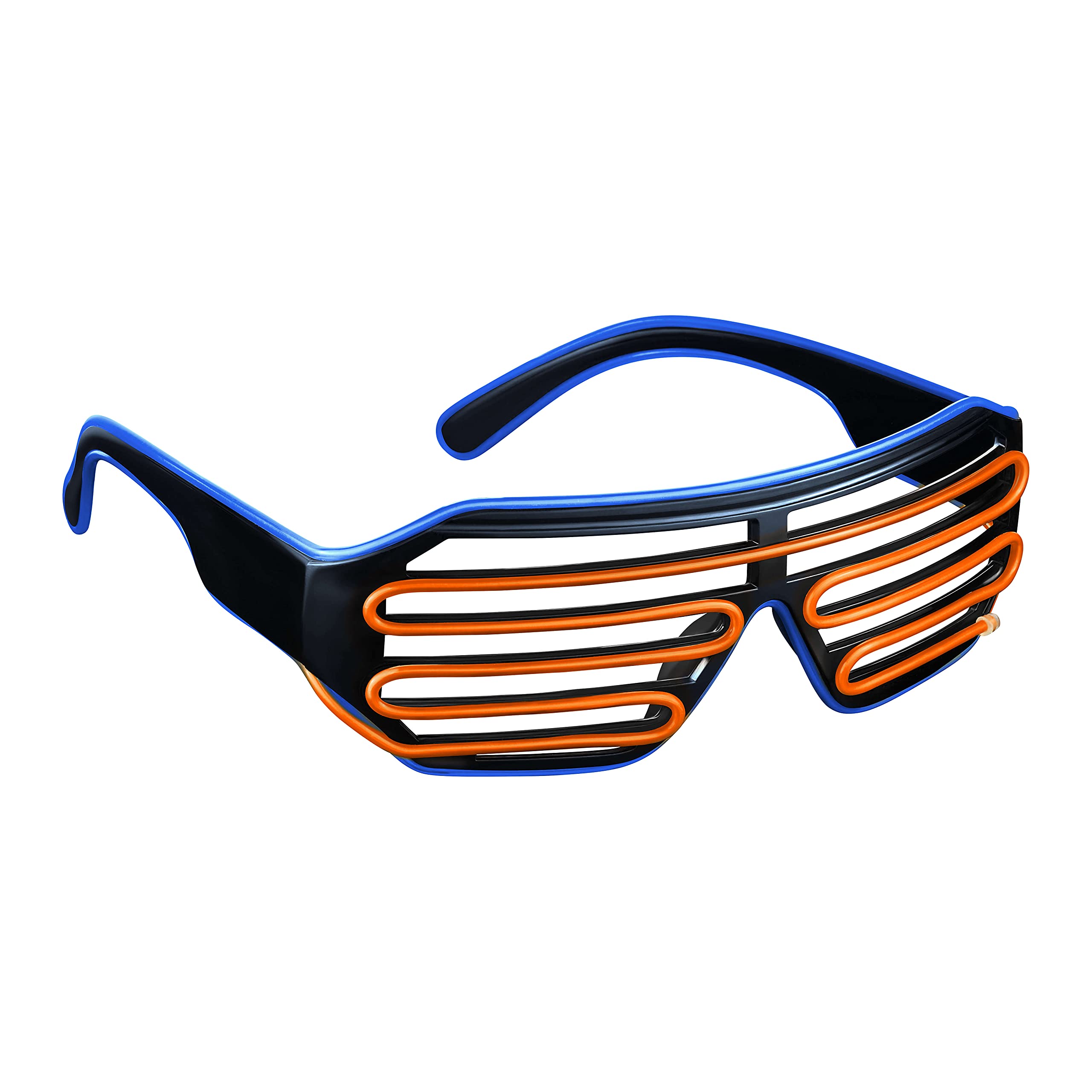 Balinco Gafas LED con 3 modos de flash - perfectas para DJ tecno | festival | Halloween | carnaval | disfraces como complemento del traje o disfraz.