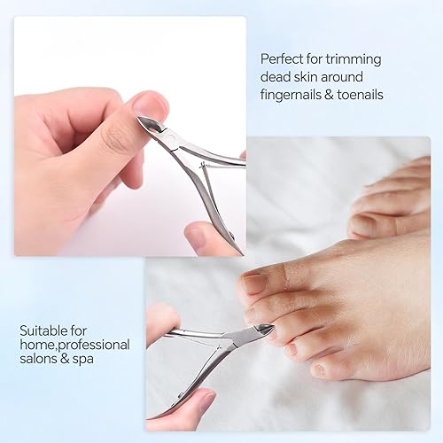 Miniatura 6 de KADS Cortador de uñas de acero inoxidable para manicura de pedicura, cortador de cutículas, 1 ud