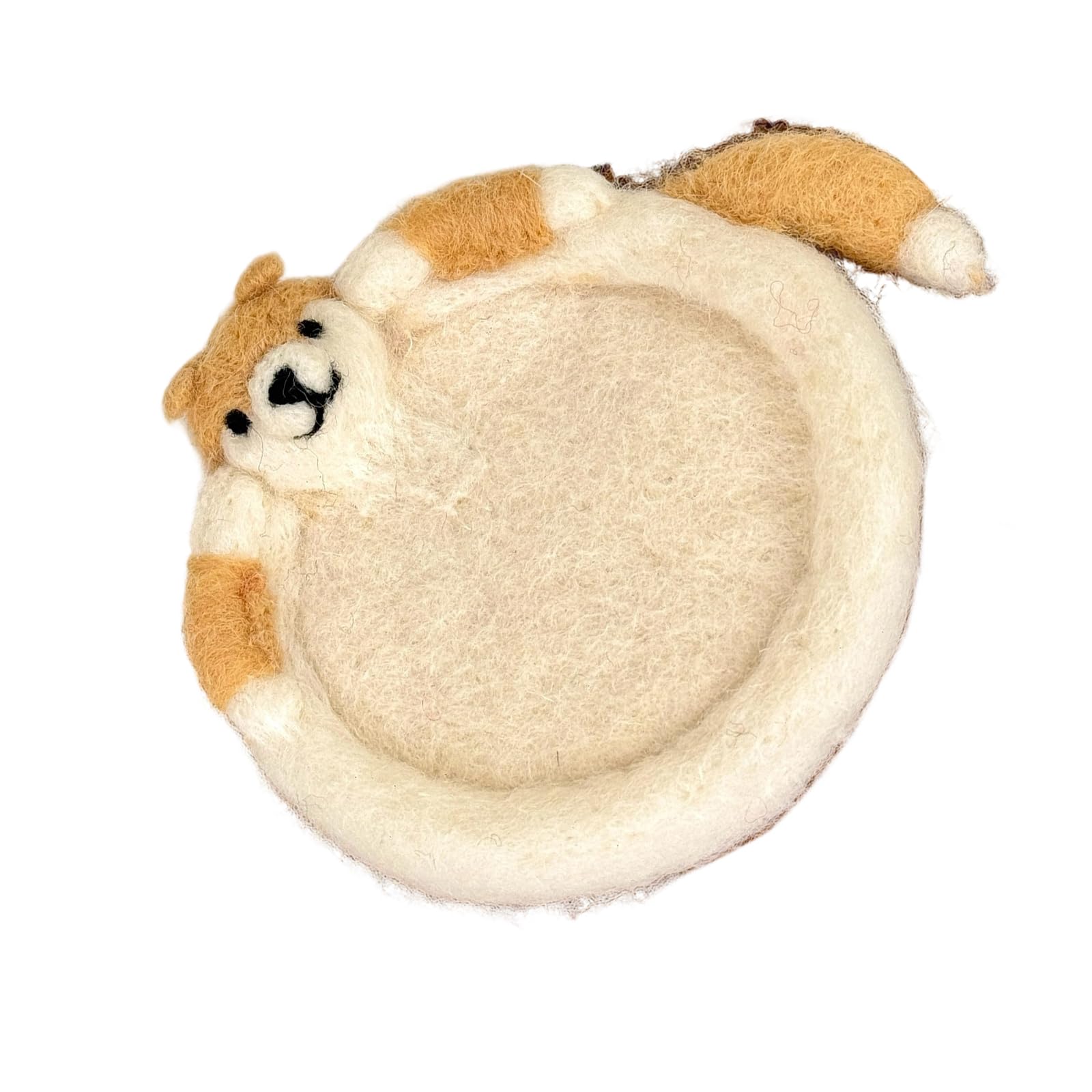 Tsophreniq Decorationative Animal Themed Wool Felt Coasters for Desktop Decoration Dinning Table Accessories Wool Coasters