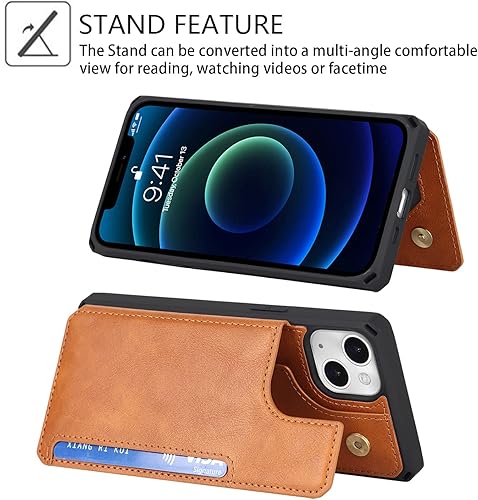 Miniatura 153 de Cavor for iPhone 11 Wallet Case with Card Slots Holder,Premium PU Leather Kickstand Feature Case [Wrist Strap] Double Magnetic Clasp Shockproof Flip