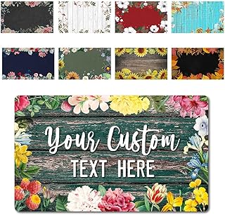 Custom Personalized Floral Housewarming Wedding Gift Welcome Door Mat - ...