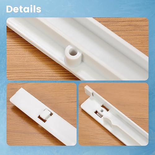 Miniatura 3 de HECASA Riel deslizante para refrigerador compatible con Frigidaire Refrigerador de repuesto para número de pieza 240530601 240460401 917557 AH430916