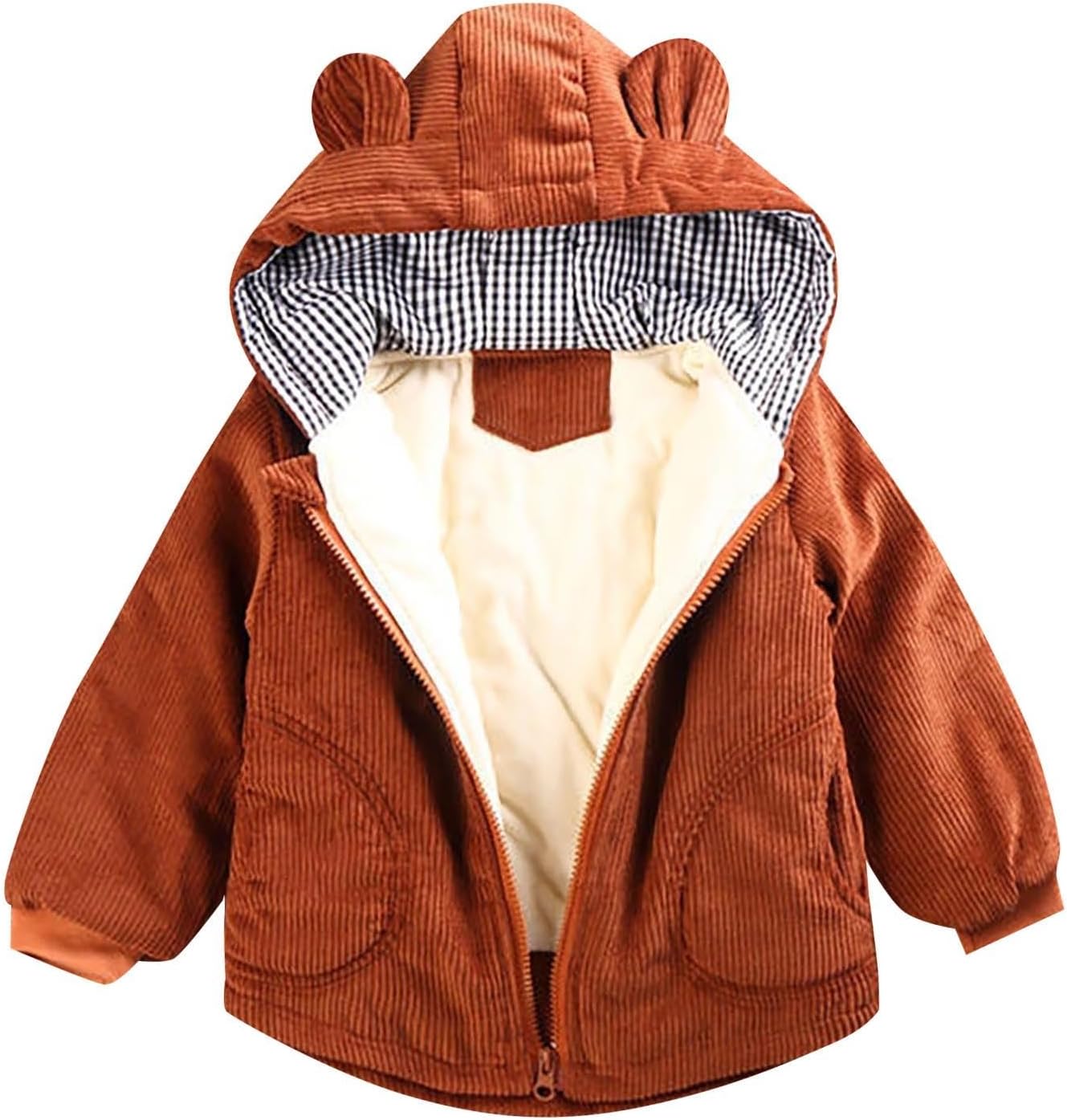 EnJoCho 6M to 4Years Soft Dress Coats Toddler Girls Boys Winter Cartoon Windproof Coat Hooded Warm Outwear Jacket