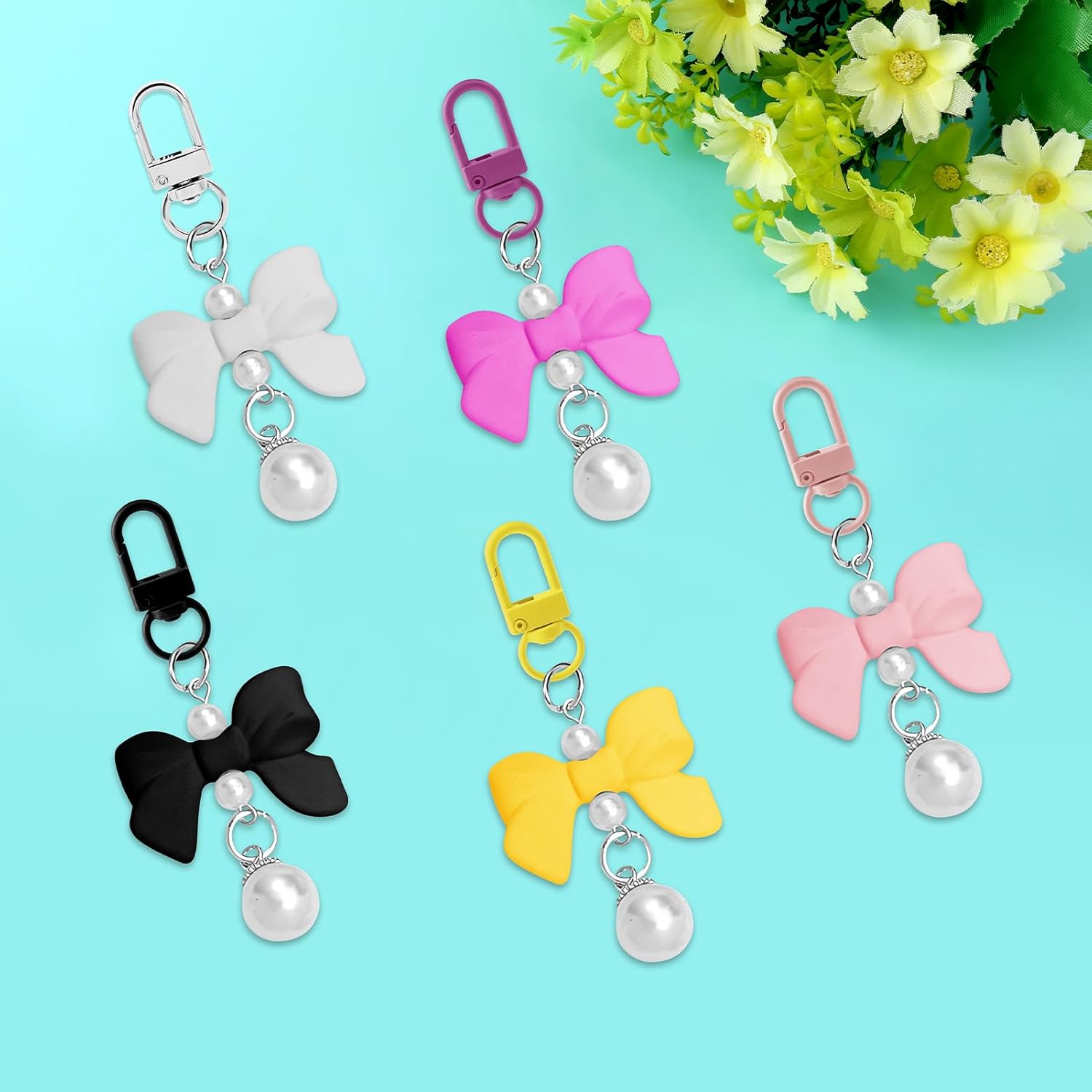 64 Pieces Colorful Metal Lobster Claw Clasps 360° Lanyard Swivel Snap Hooks Metal Lanyard Clips Lobster Bag Charm Key Chain Hooks DIY Claw Clasps for Jewelry Making Purse Bags Keychain Art Crafts - Image 6