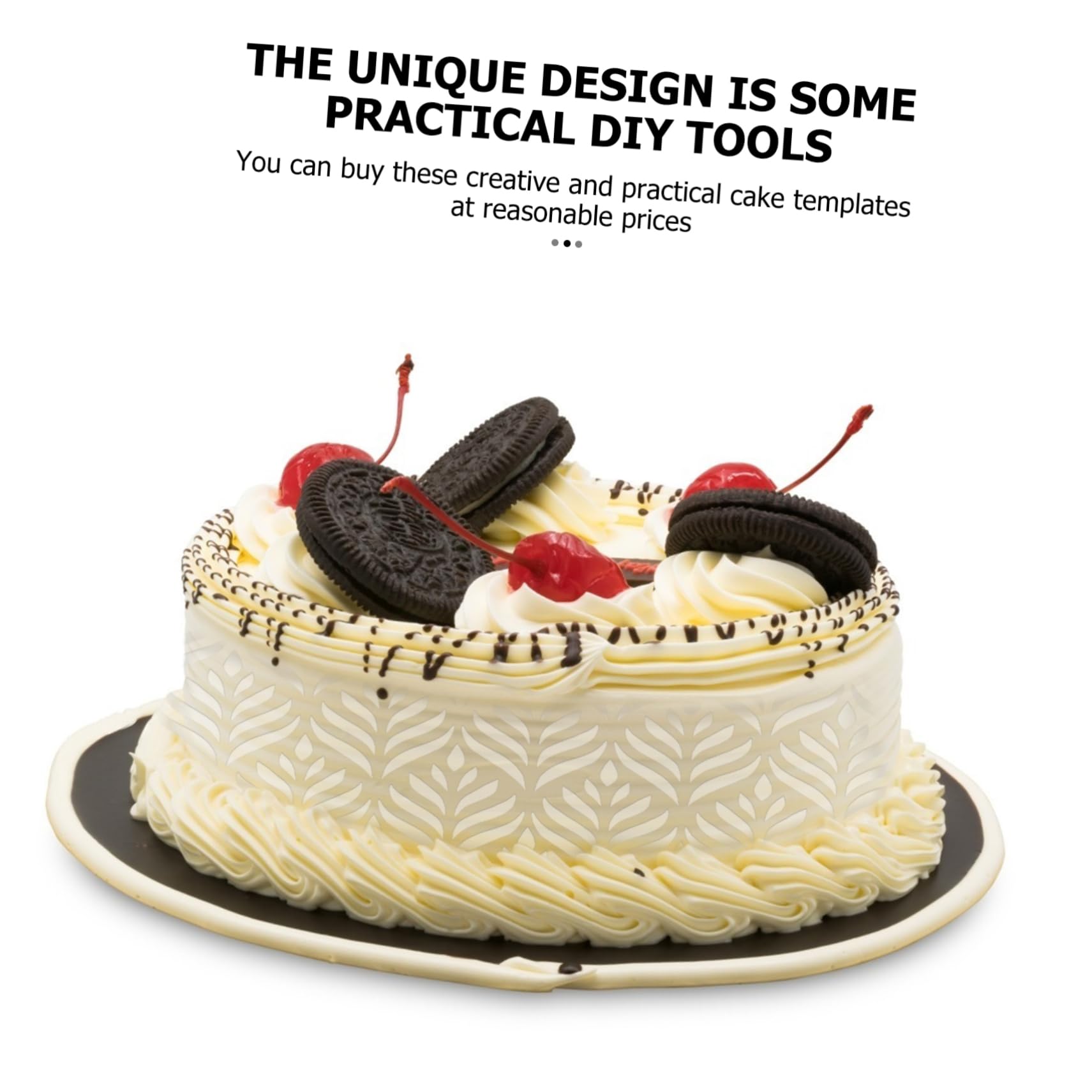 Abaodam 3sets Stencil Per Torte Inossidabile Creativi Per Decorazioni Dolci e Dessert Facile Da Usare e Demoulding Per Feste e Speciali