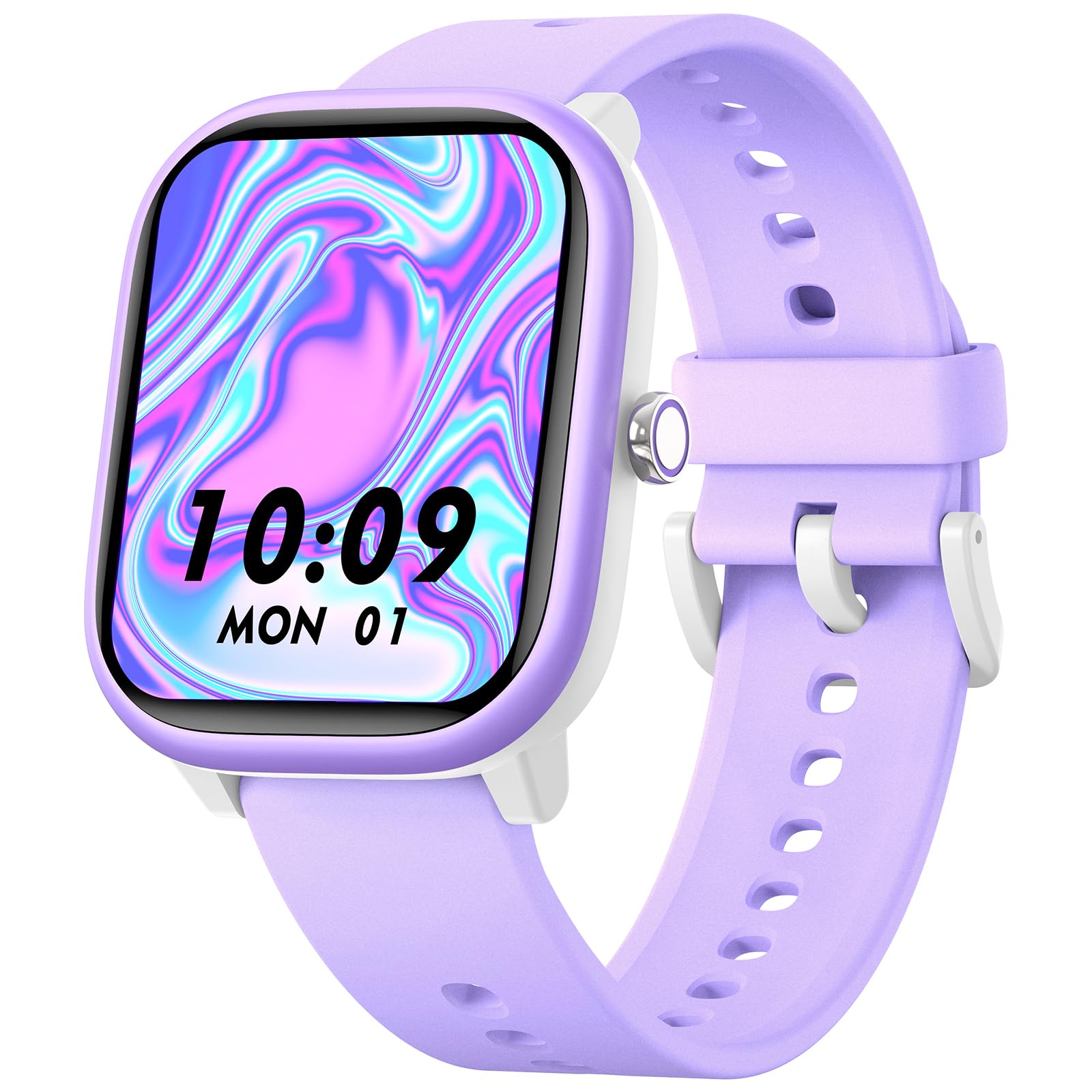 Fikami Reloj Inteligente para niños niñas No App No se Necesita teléfono, 1.83 "IP68 Impermeable Reloj Deportivo, frecuencia cardíaca, Juegos de Rompecabezas para niñas niños Adolescentes 6-16