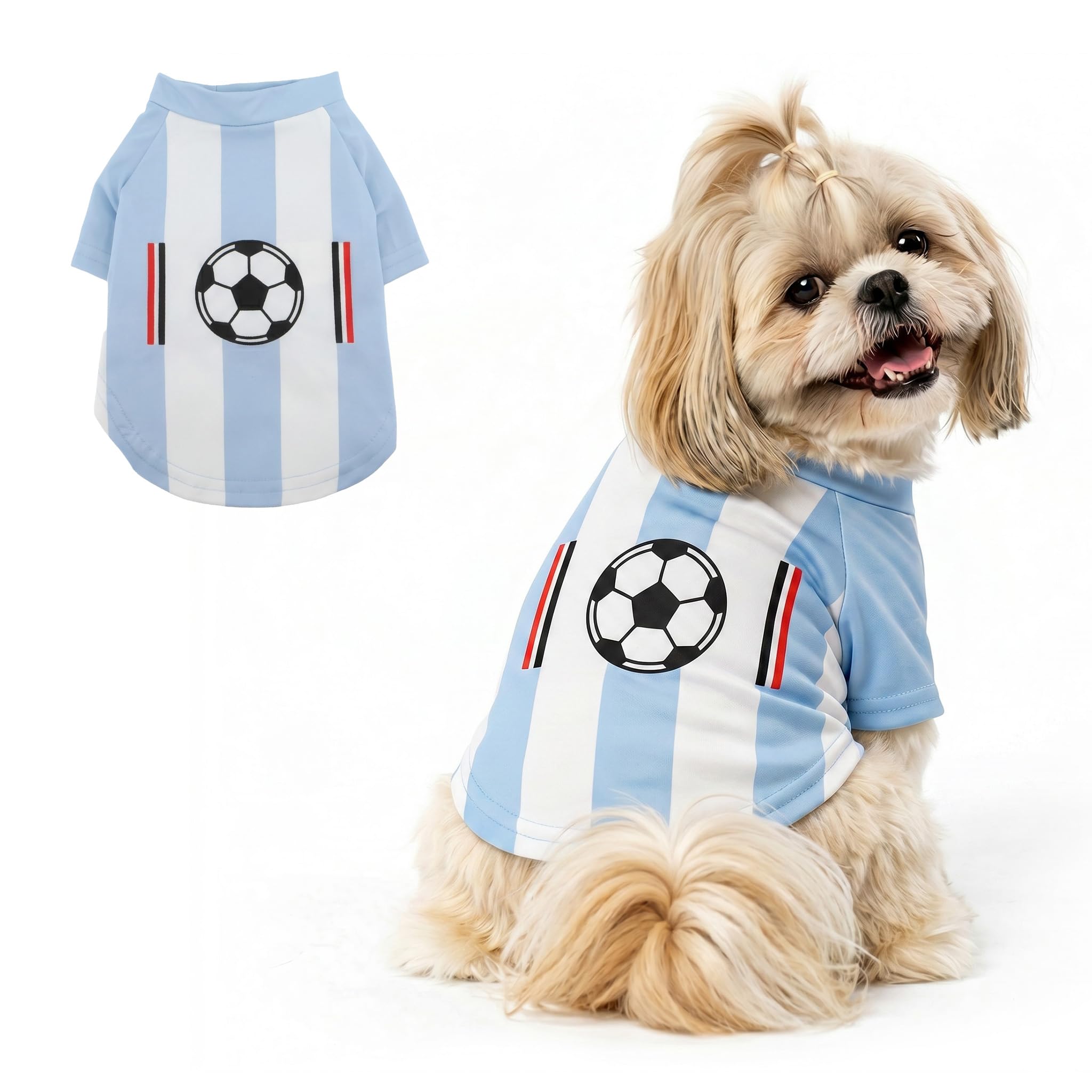 Ranphy Quick-Dry Football Shirt for Small and Medium Dogs, Blue, XXL
