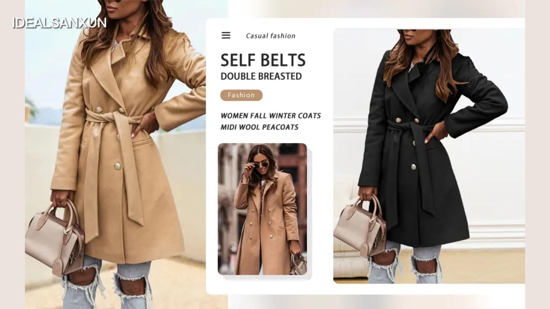 Amazon.com: IDEALSANXUN Wool Coats for Women 2025 Peacoat Jackets