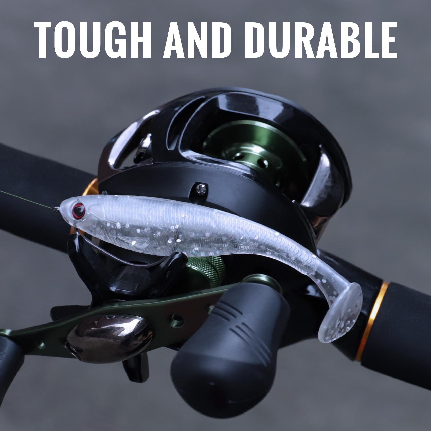 TRUSCEND Señuelos De Pesca para La Trucha Bass, Multiusos Paddle Tail Swimbaits, Cebos De Pesca De Plástico Blando De Agua Dulce De Agua Salada Bass Walleye, Regalos De Pesca para Los Hombres