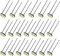 Vista 1 de Partsam 20pcs 0.185 in-12v coche blanco mini bombillas lámparas indicador racimo velocímetro iluminación de fondo