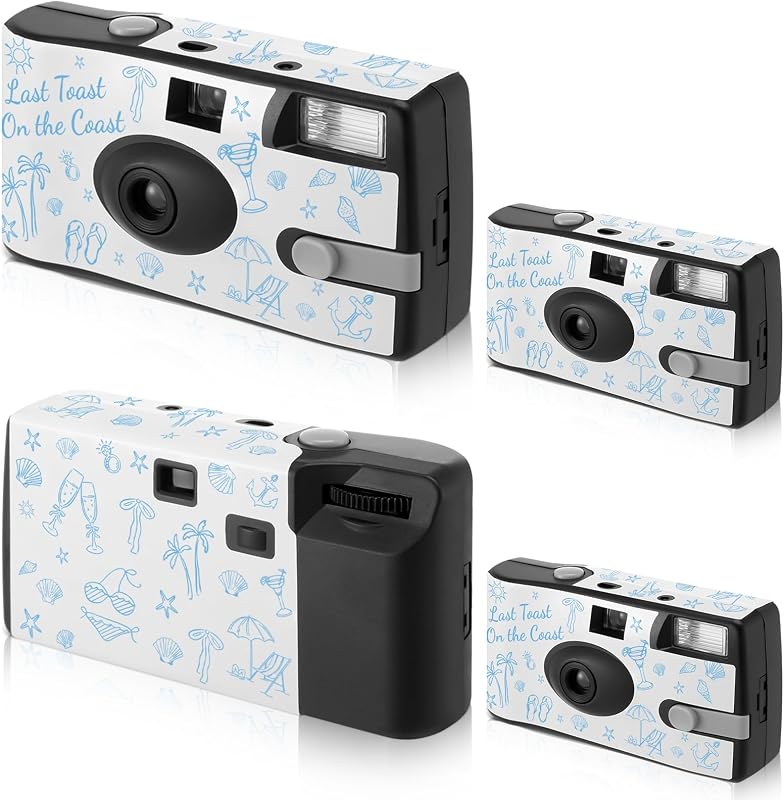 Konohan 2 Pack Last Toast on The Coast Bachelorette Party Favors Bridesmaid Gifts 35mm Single Use Film Camera with Flash Disposable Camera for Gathering Bachelorette Wedding Travel Party Supply