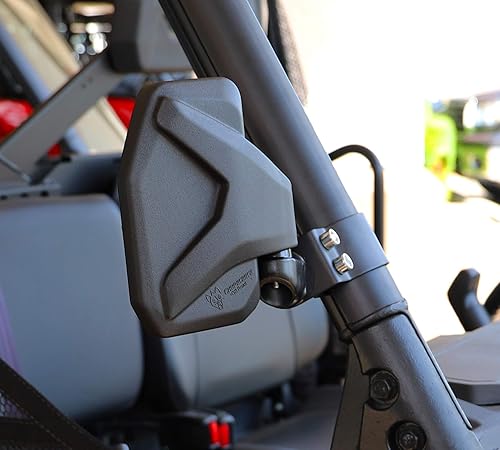 Miniatura 6 de Chupacabra Offroad Espejo lateral retrovisor para UTV (paquete de 2) Polaris Ranger Pro FitGeneralDefender Break Away con brazo ajustable - (espejos