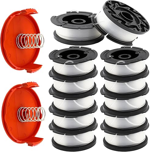 Miniatura 4 de Línea de recortadora negra AF-100, 30 pies y 0.065 pulgadas, se adapta a la recortadora Decker AF-100-3ZP AF-100-BKP GH600 GH610 (12+2 unidades)