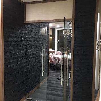 Boutiquemall Faux Reef Stone Wall Panels, 3D FRP Wall Panel | Resin Fiberglass Panelling | 3D Wall Facing for House Extrior and Interior Wall Black Reef Stone, 25.54 sq.ft/box