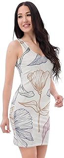 Elegant Floral Sketch Bodycon Dress – Sleeveless All-Over Print Pencil Dress for Women – Soft & Stretchy Casual Summer Outfit - Buy now