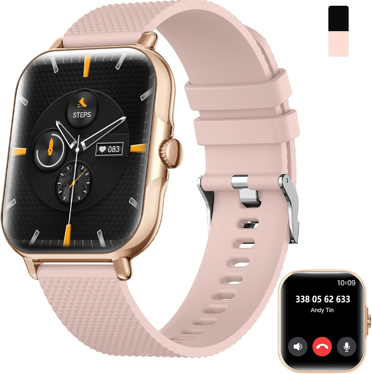 zaisia Smartwatch Uomo Donna, 1,83 Orologio Fitness con Sonno Cardiofrequenzimetro, Smart Watch con Funzione di Notifica dei Messaggi e Chiamata, IP68 Impermeabile Tracker Fitness per Android iOS zaisia Smartwatch Uomo Donna, 1,83 Orologio Fitness con Sonno Cardiofrequenzimetro, Smart Watch con Funzione di Notifica dei Messaggi e Chiamata, IP68 Impermeabile Tracker Fitness per Android iOS