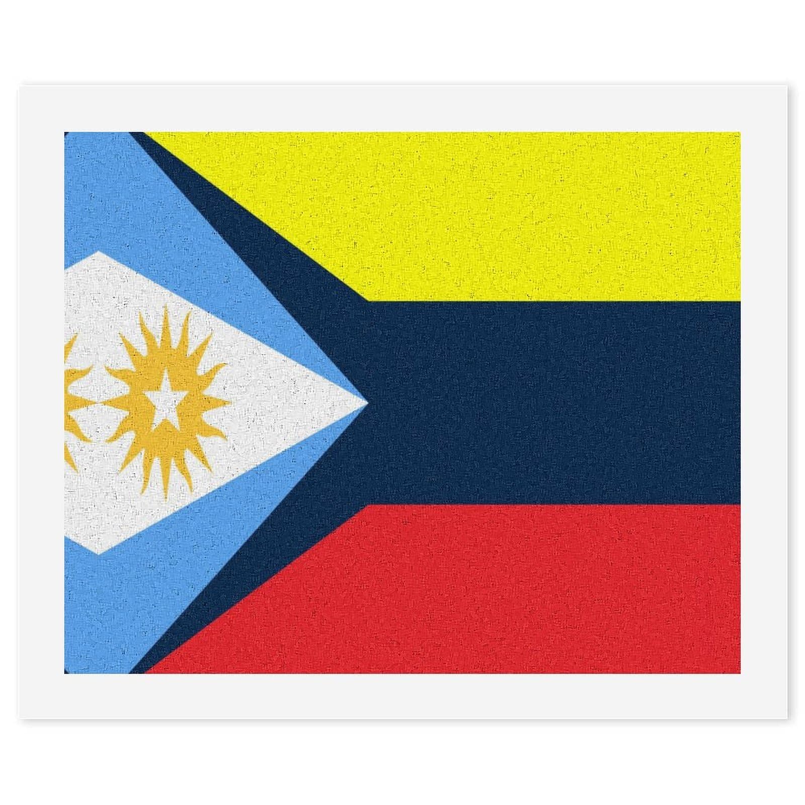 Malen nach Zahlen, Motiv: Union von Venezuela und Argentinien, bedruckt, Malen-nach-Zahlen-Set für Erwachsene, Anfänger, bunt, DIY, einfaches Malen für Zuhause, Wanddekoration
