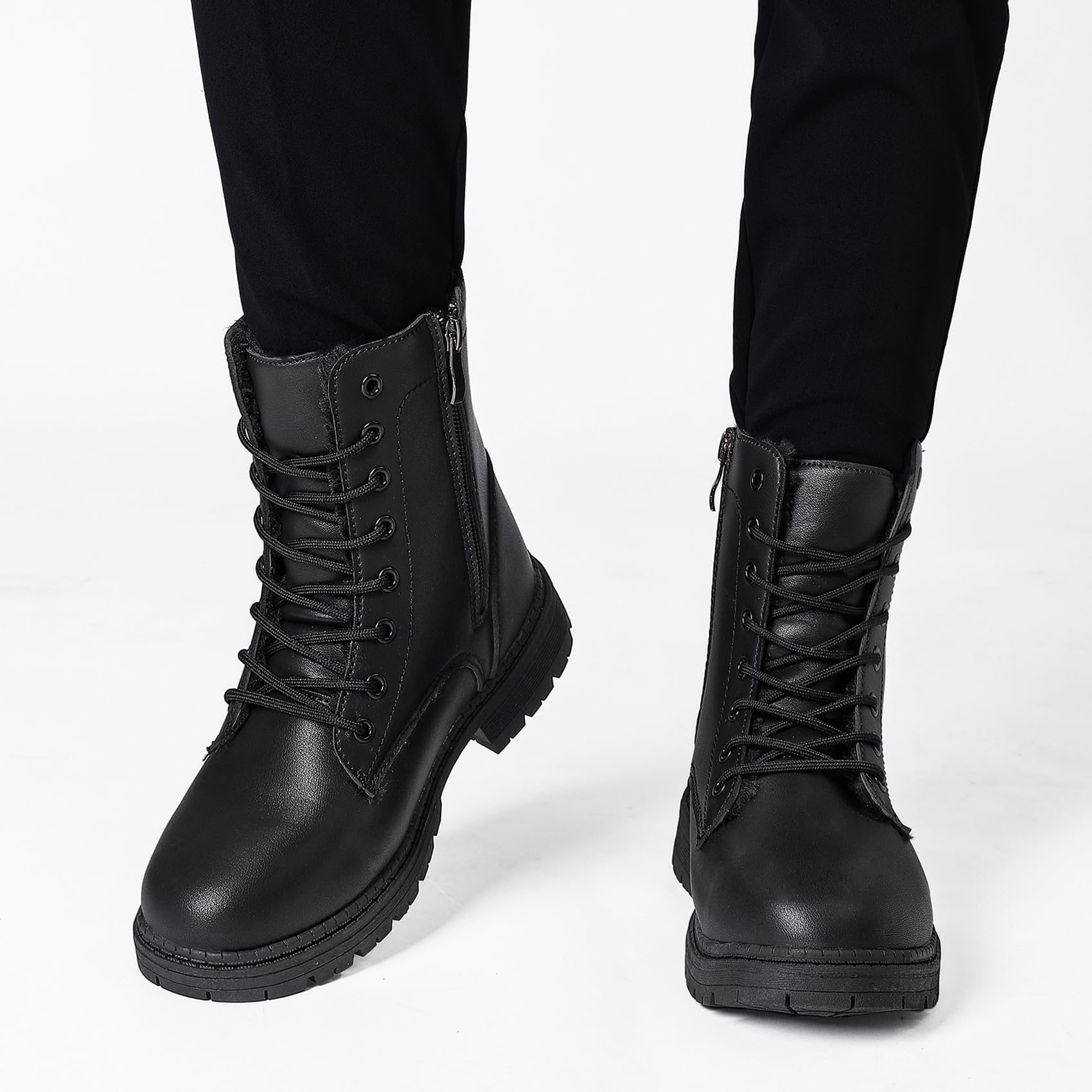Damen Stiefel Wasserdicht Kurzschaft Stiefeletten Frauen Winterstiefel Warm Gefüttert Schneestiefel
