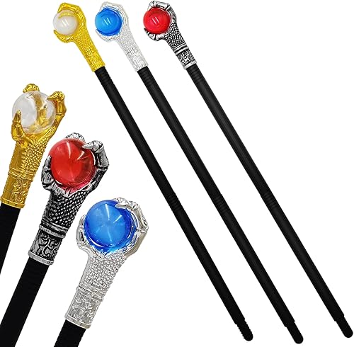 Kids Scepter Staff Toy - Costume Prop Scepter for Role Play, Themed Party, Halloween Dress-up Parties