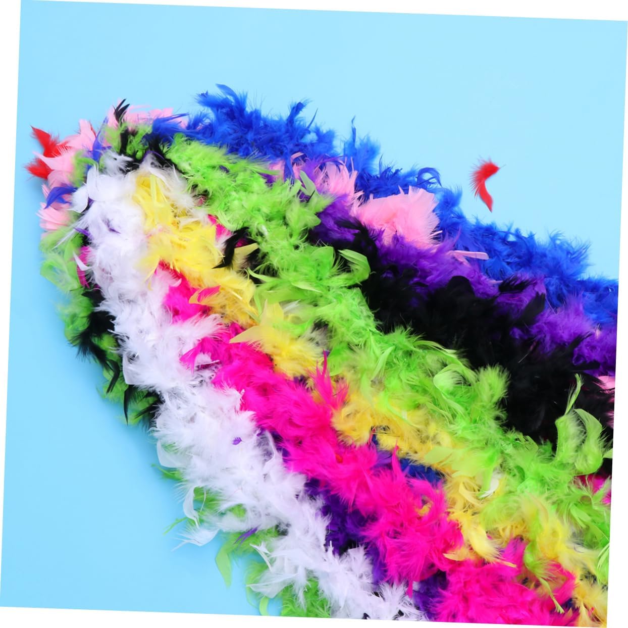 9 Pcs Colorful Plumage Trim 40g Fabric for DIY Party