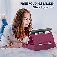 Vista 3 de KDD - Soporte de almohada para tablet, soporte plegable para iPad para regazo, cama y escritorio - Base de almohadilla suave para tablet