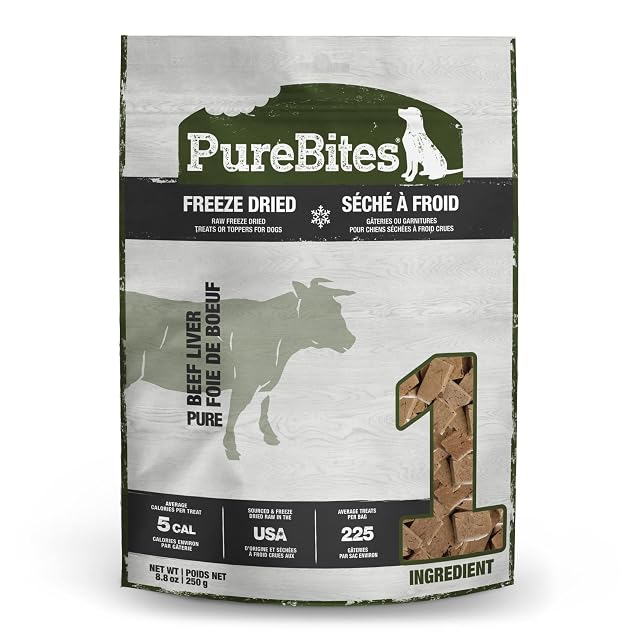 PureBites Beef Liver Freeze Dried Treats for Dogs 8.8 Ounces