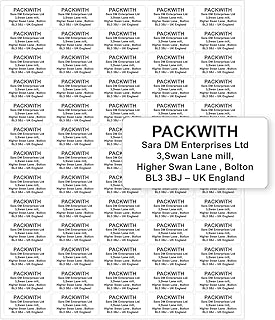 White Address Labels Stickers Personalised 65 Labels Per Sheet A4 Address Labels (38 x 21 mm) Personalised White Sticky Labels for Gift Card, Card Making & Return Labels Packwith®