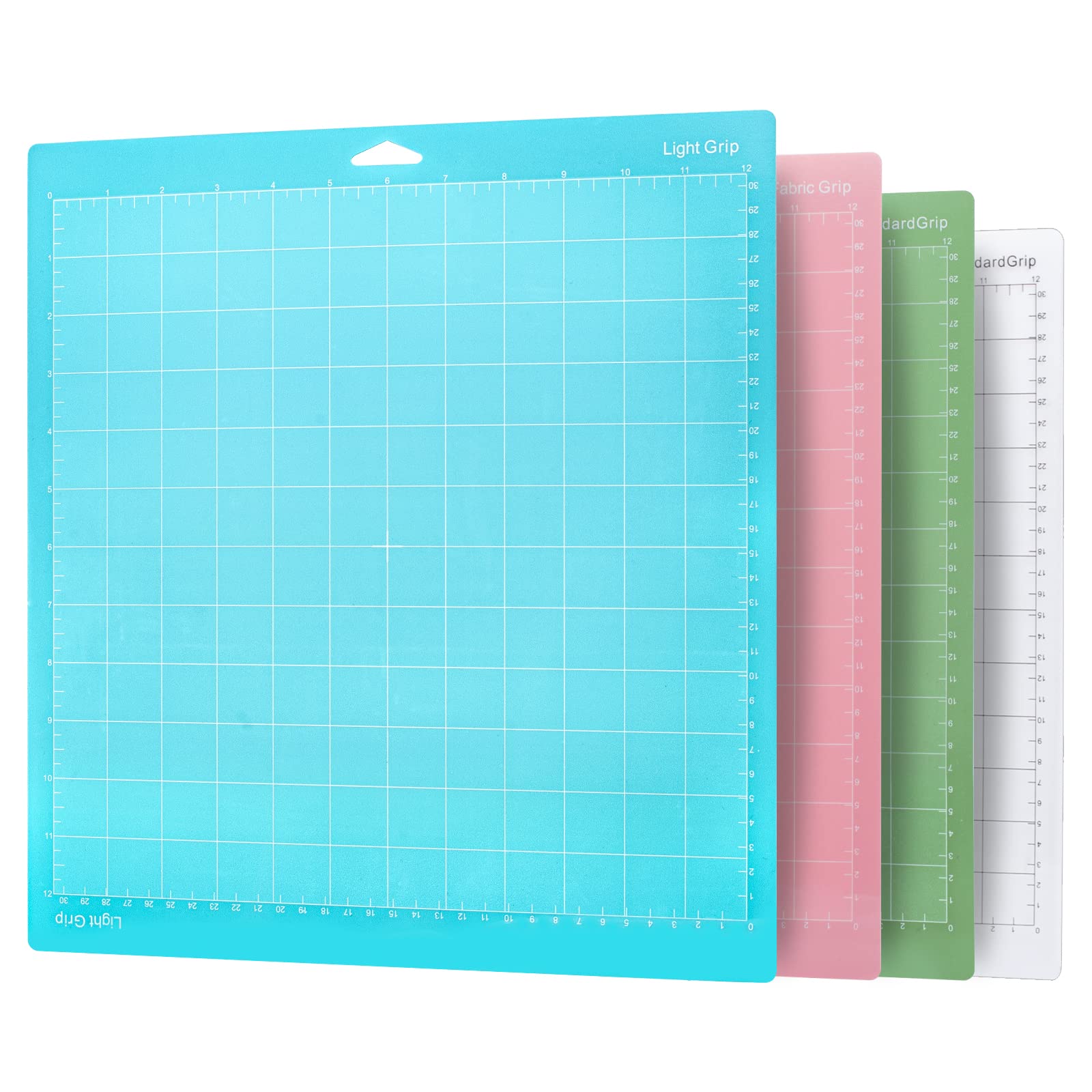 Compatible with Cricut Maker and Cricut Cutting Pad Explore Air 2/One Smart Cutter Express 12 X 12 Inch 4 Piece Replacement Light Grip Adhesive Vinyl Quilting Cutting Pad