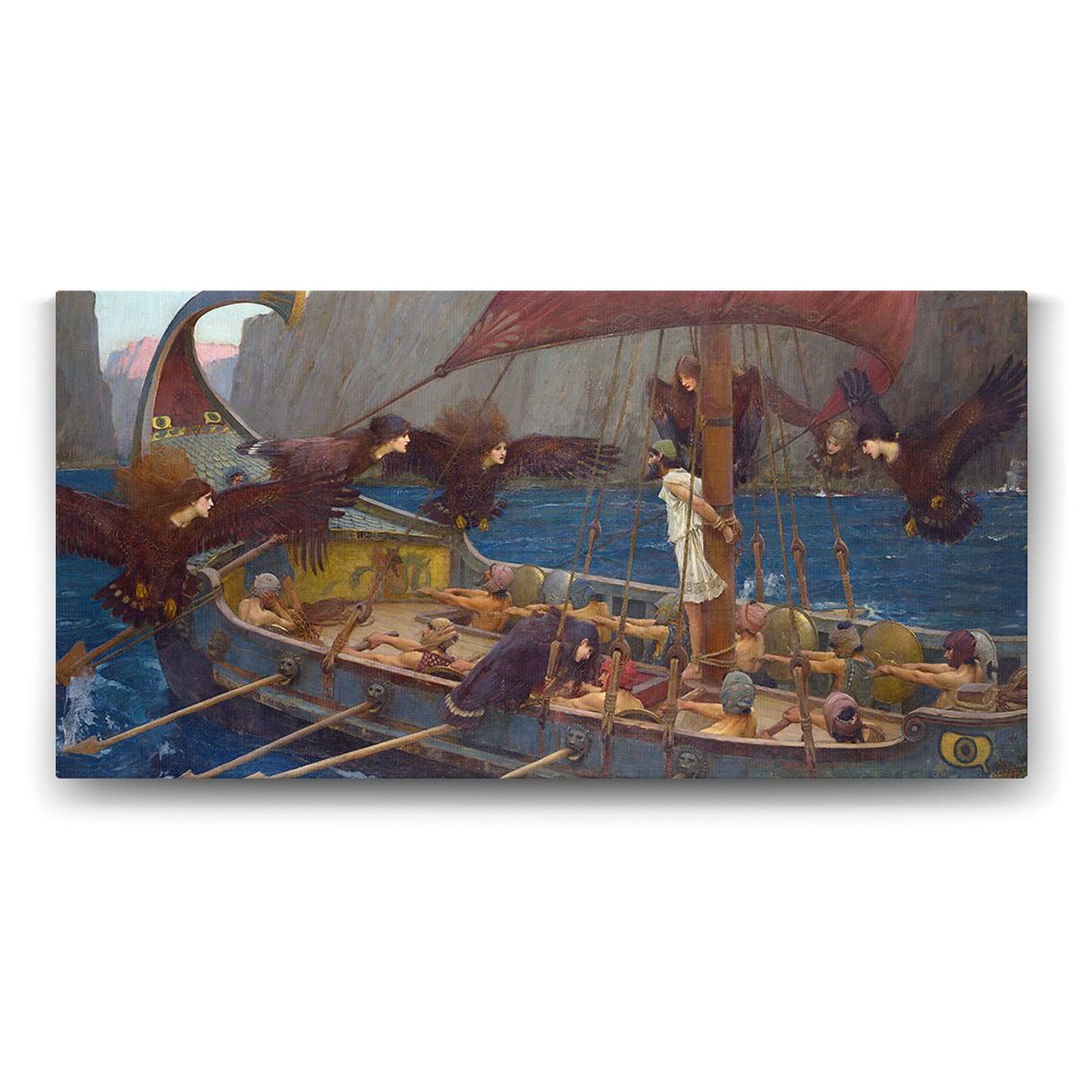 John William Waterhouse - Ulysses and the Sirens Tablosu - 160x80cm