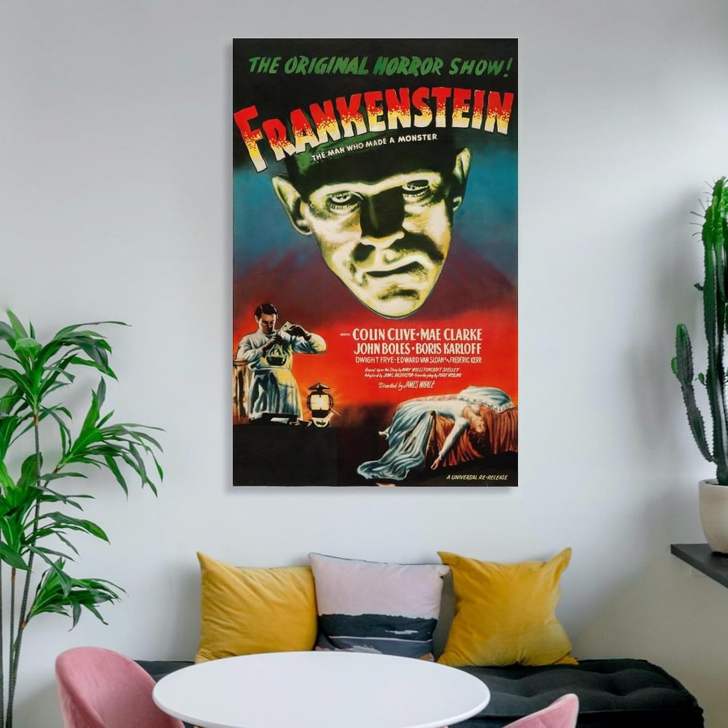 Wall Posters Frankenstein Horror Movie Poster Prints Poster Decorative Painting Canvas Wall Art Living Room Posters Bedroom Painting 24x36inch(60x90cm)
