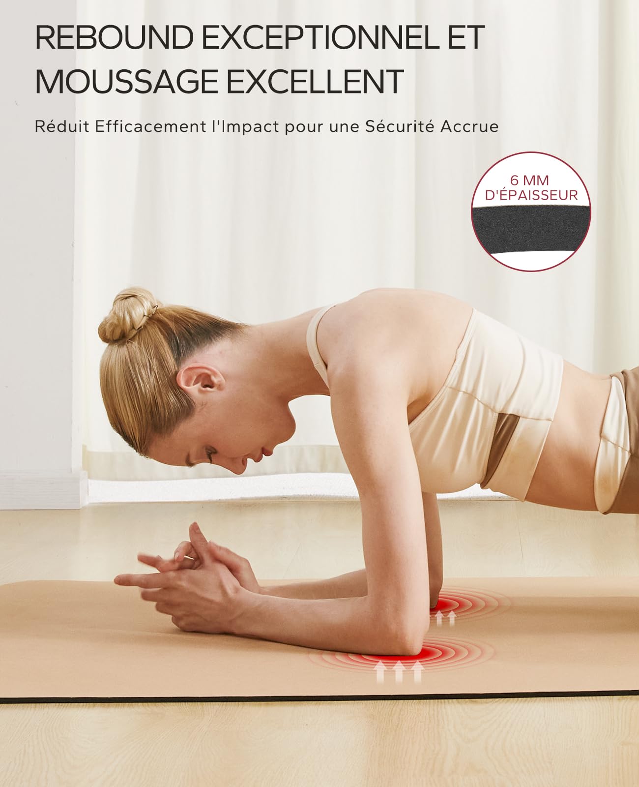 HAPBEAR Tapis de Yoga XXL en Liège 183x92/183x116 x 0,6 cm,Antidérapant | Extra Grand Tapis de Yoga Antidérapant,6 mm d’Épaisseur,Amorti Naturel et Durable en Liège 100 % Pour le Yoga et le Pilates