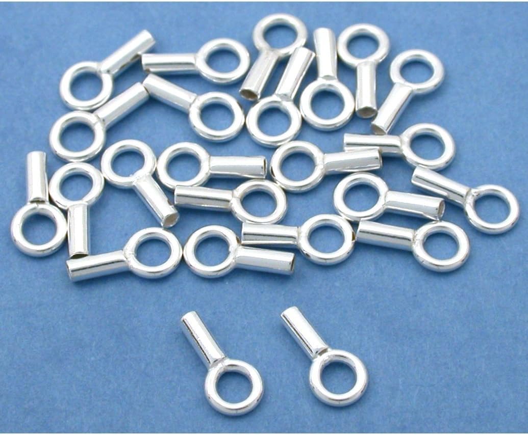 Crimp End Cap 1.2mm Sterling Silver 25 Pcs