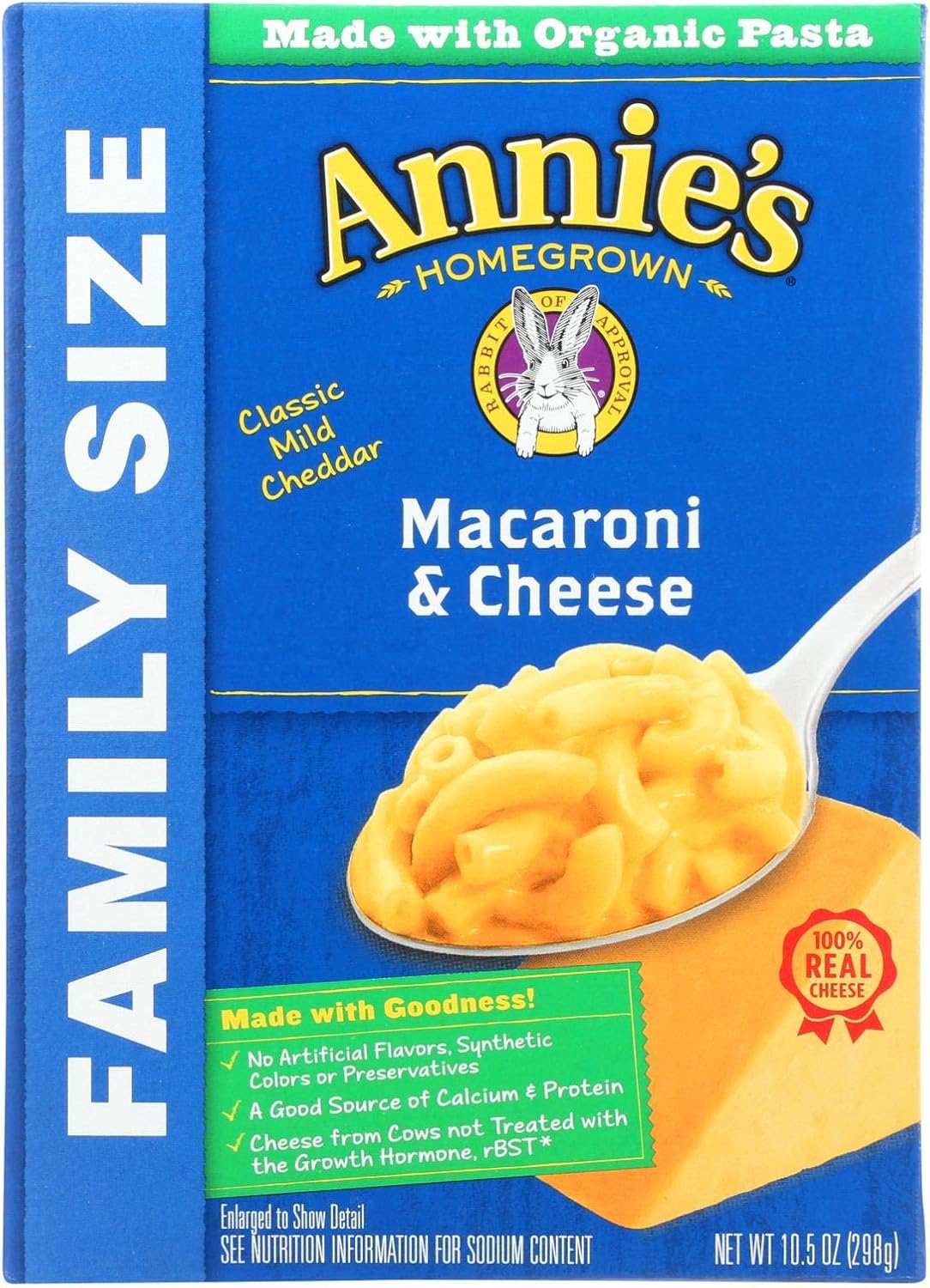 Annie's Homegrown Mac & Cheese Classic Family Size, 10.5000-ounces (Pack of6)