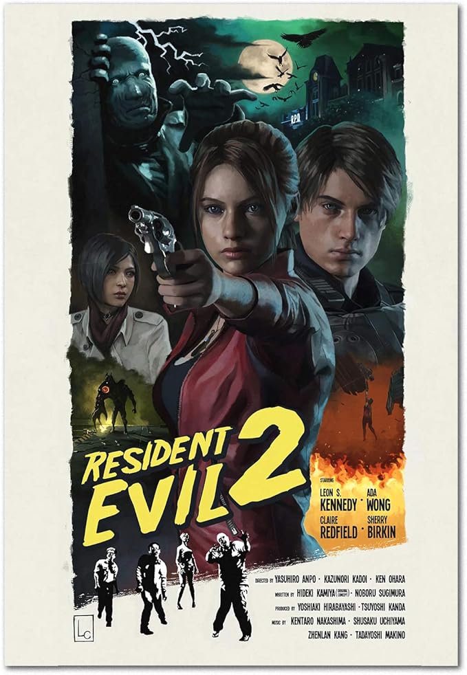 Resident Evil-Fans, bereite sich auf neue Schocks bald vor 11 71KBudf ZRL. AC SX679 Resident Evil 2 Remake Poster | Movie Retro Style Art | High Quality Prints (11x17)
