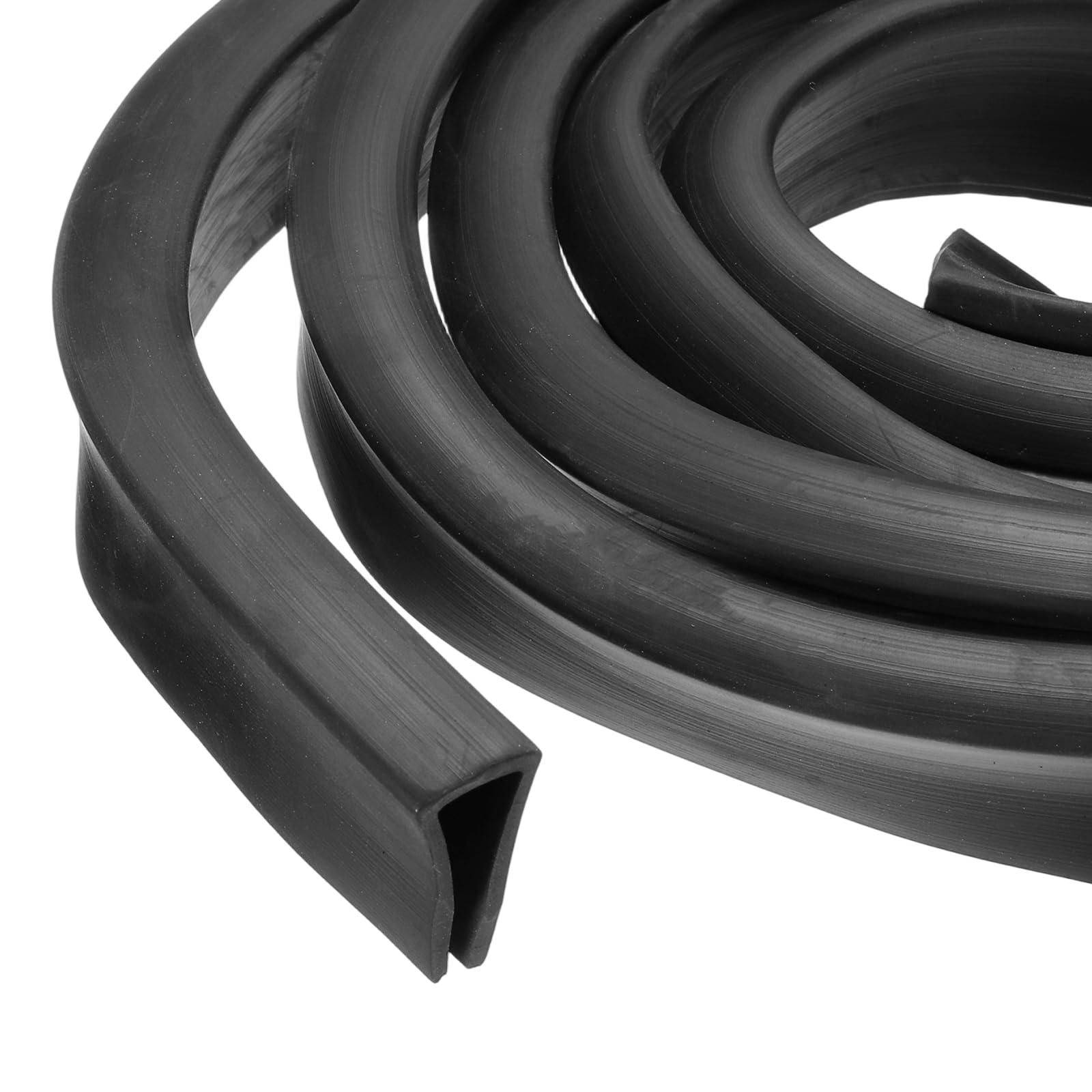 PATIKIL Rubber Edge Trim, 6.6ft x 15mm x 27mm U Channel Rubber Guard Seal Strip Protector Fit for 10mm Edge for Car Doors Hatches Sheet Metal Table Corners Steel Plates, Black