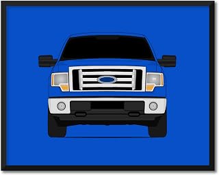 CUSTOMIZABLE COLOR: Ford F-150 (2009-2014) 12th Generation Inspired Poster Print Wall Art Decor Handmade (Unframed)