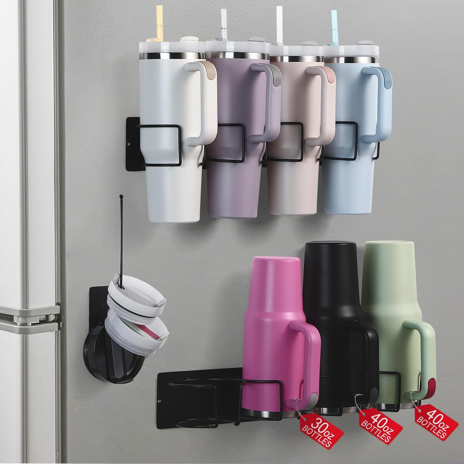 Magnetic Cup Holder for Cup, Water Bottle Organizer for