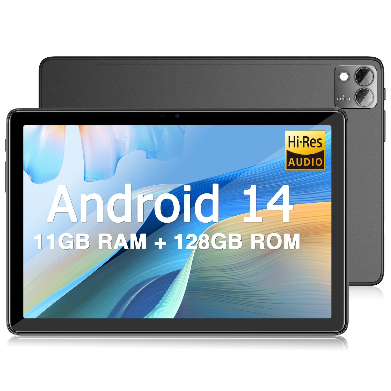 DOOGEE T10S Tablet Android 14, 11GB RAM+128GB ROM(TF 1TB), Tablet 10 Pollici, Octa-Core, 6600mAh, Dual 4G LTE/SIM, 8MP+5MP Fotocamera, Tablet in Offerta, TÜV SÜD Protezione Occhi, Widevine L1