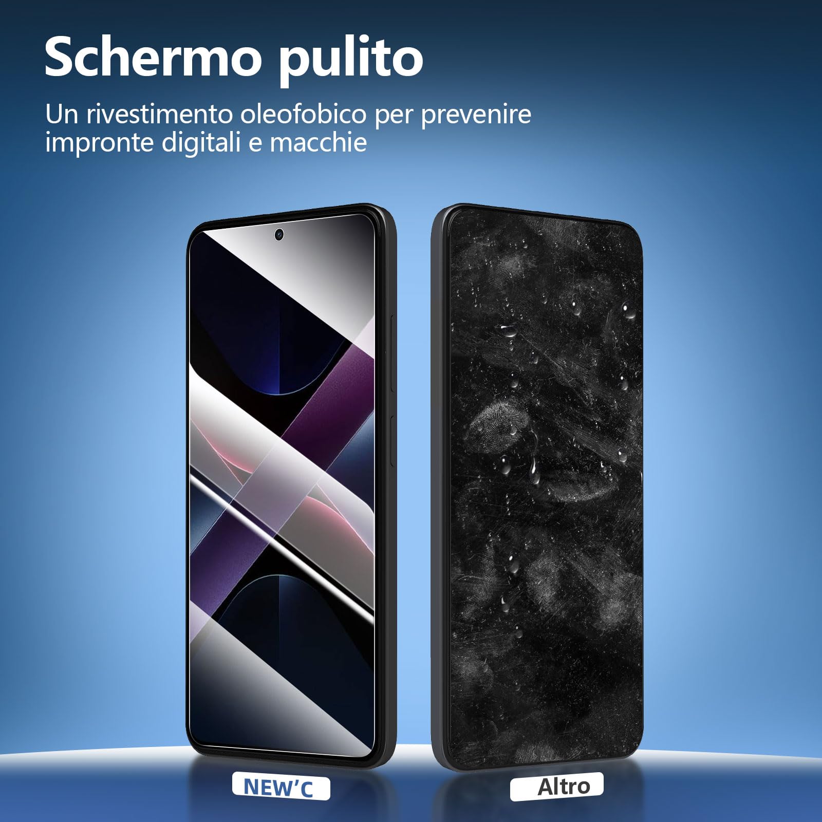 NEW'C 3 Pezzi, Vetro Temperato per Xiaomi POCO X7 Pro, Pellicola Prottetiva Anti Graffio, Anti-Impronte, Senza Bolle, Durezza 9H, 0,33mm Ultra Trasparente, Ultra Resistente