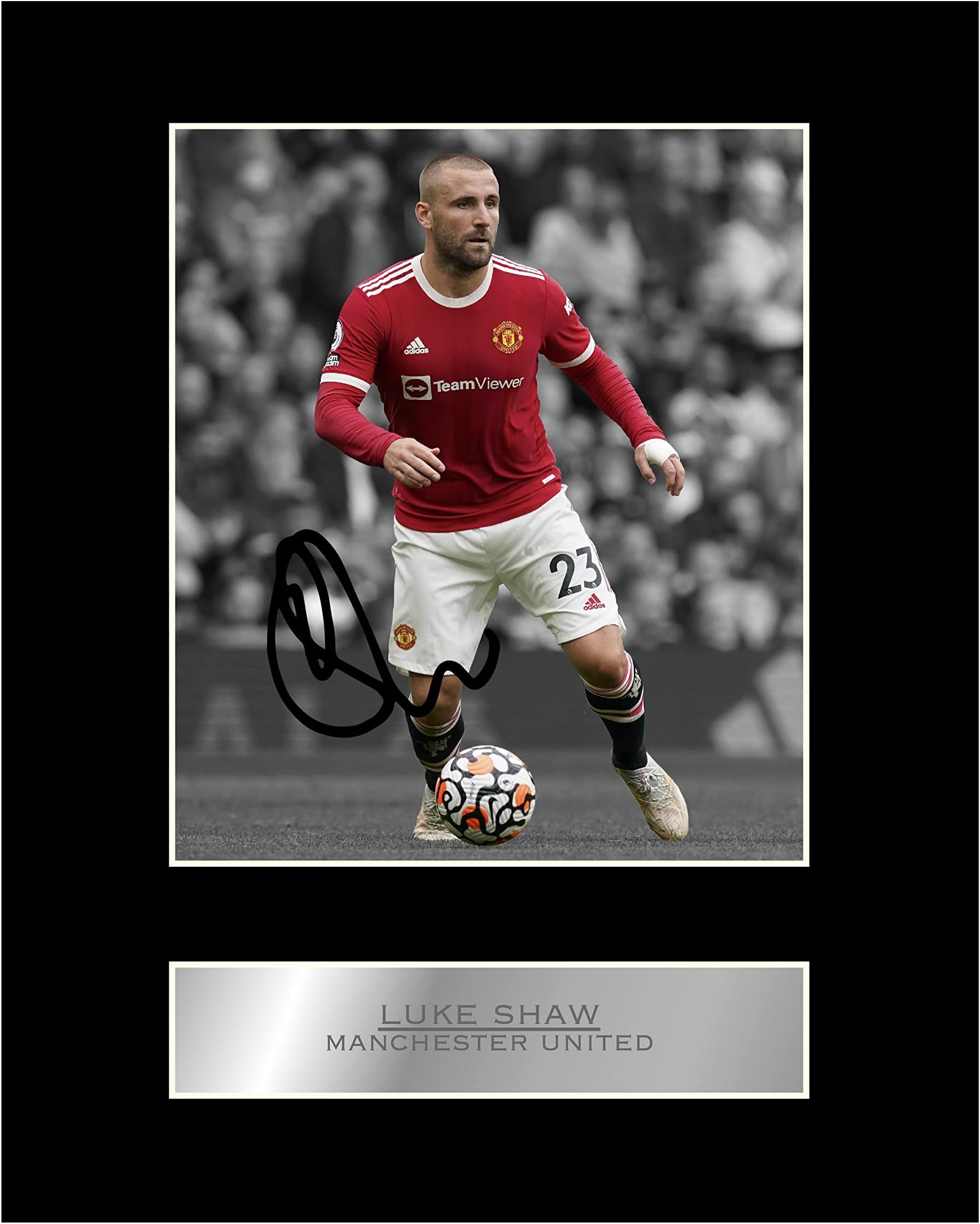 Luke Shaw Pre Printed Signed Mounted Photo Display #01 Printed Autograph Picture