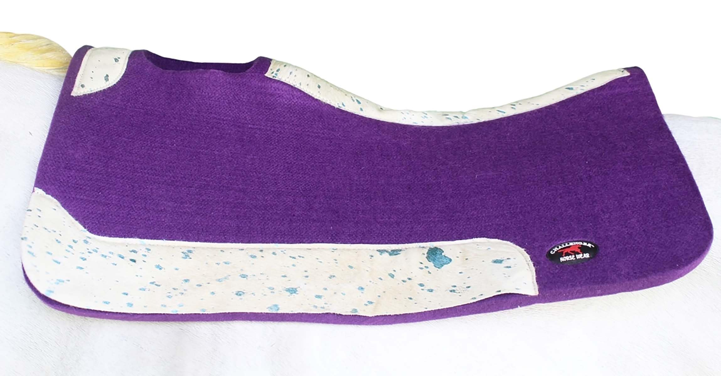 CHALLENGER Horse 39232PR - Sottosella terapeutica in feltro di lana, 81 x 76 cm, colore: Viola