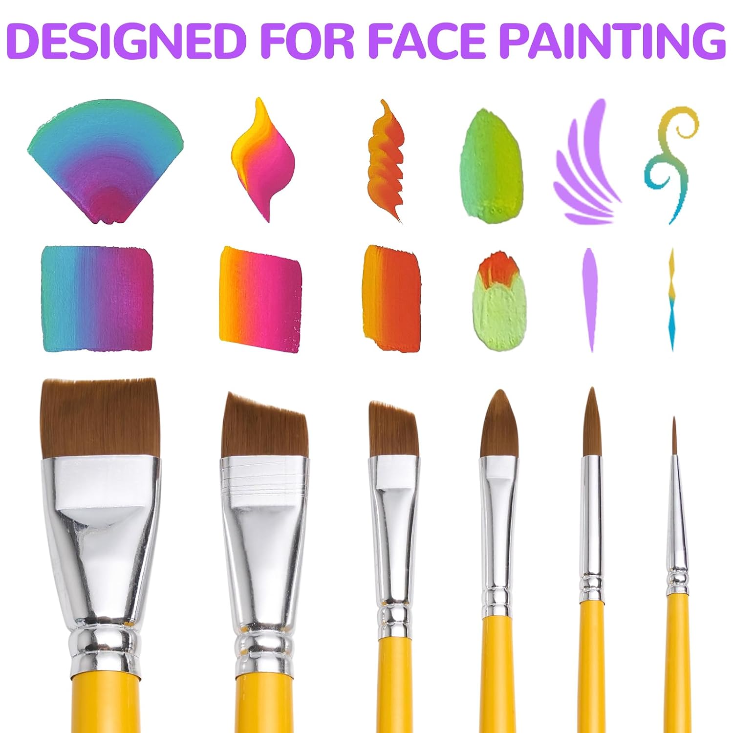 Face Painting Kit Split Cakes Face Paint Set with Stencils Brushes Sponges 240g Professional Rainbow Palette Water Colors Body Paint for Kids Adults for Halloween Makeup Christmas