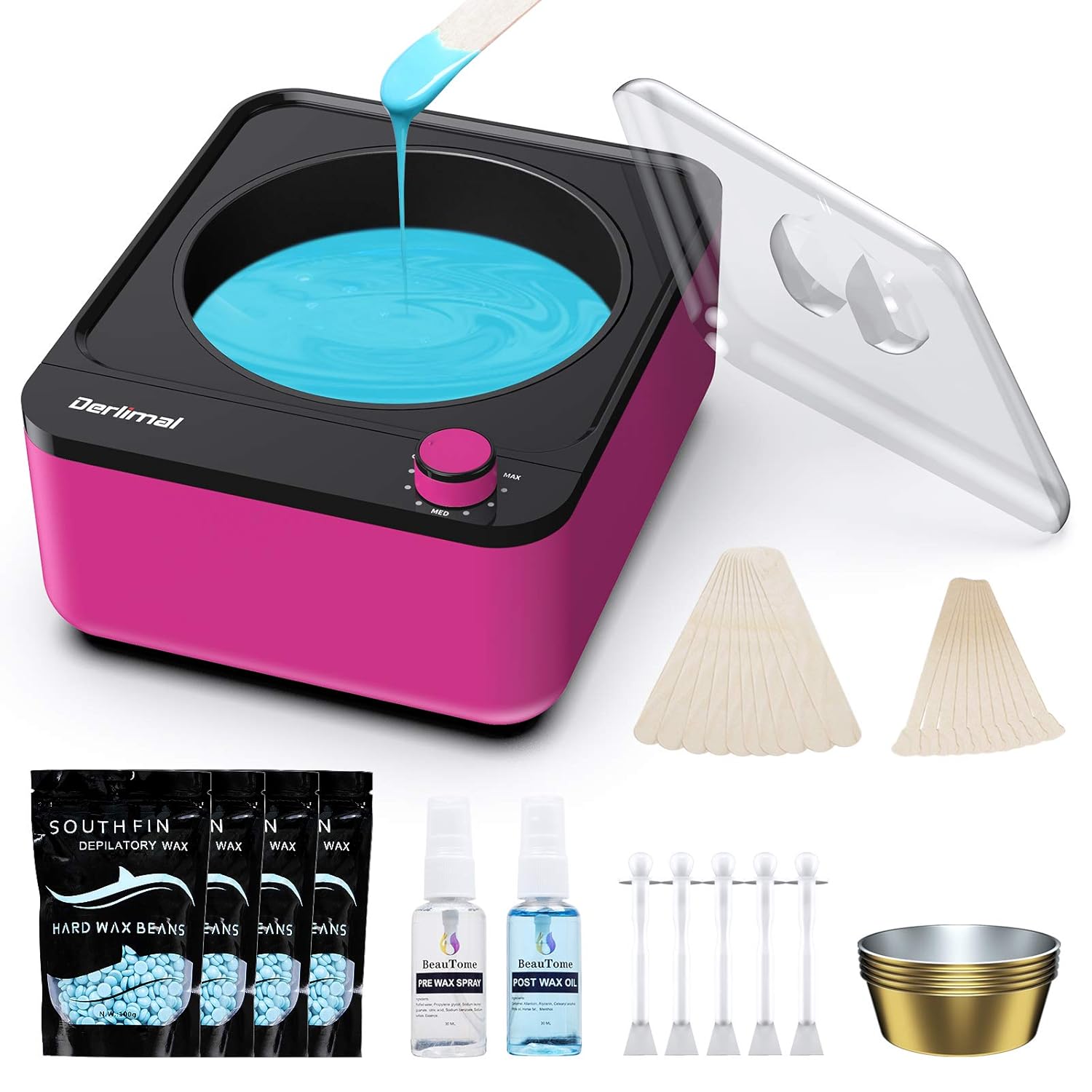 Wax Kit DERLIMAL Wax Warmer for Hair Removal With 4 Bags