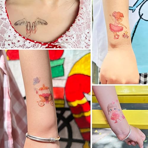 Miniatura 5 de Bailarina temporal pequeña con purpurina para niños y niñas, 18 hojas, Aniuvot ballet bailarina bailarina de cumpleaños para niñas, recompensas