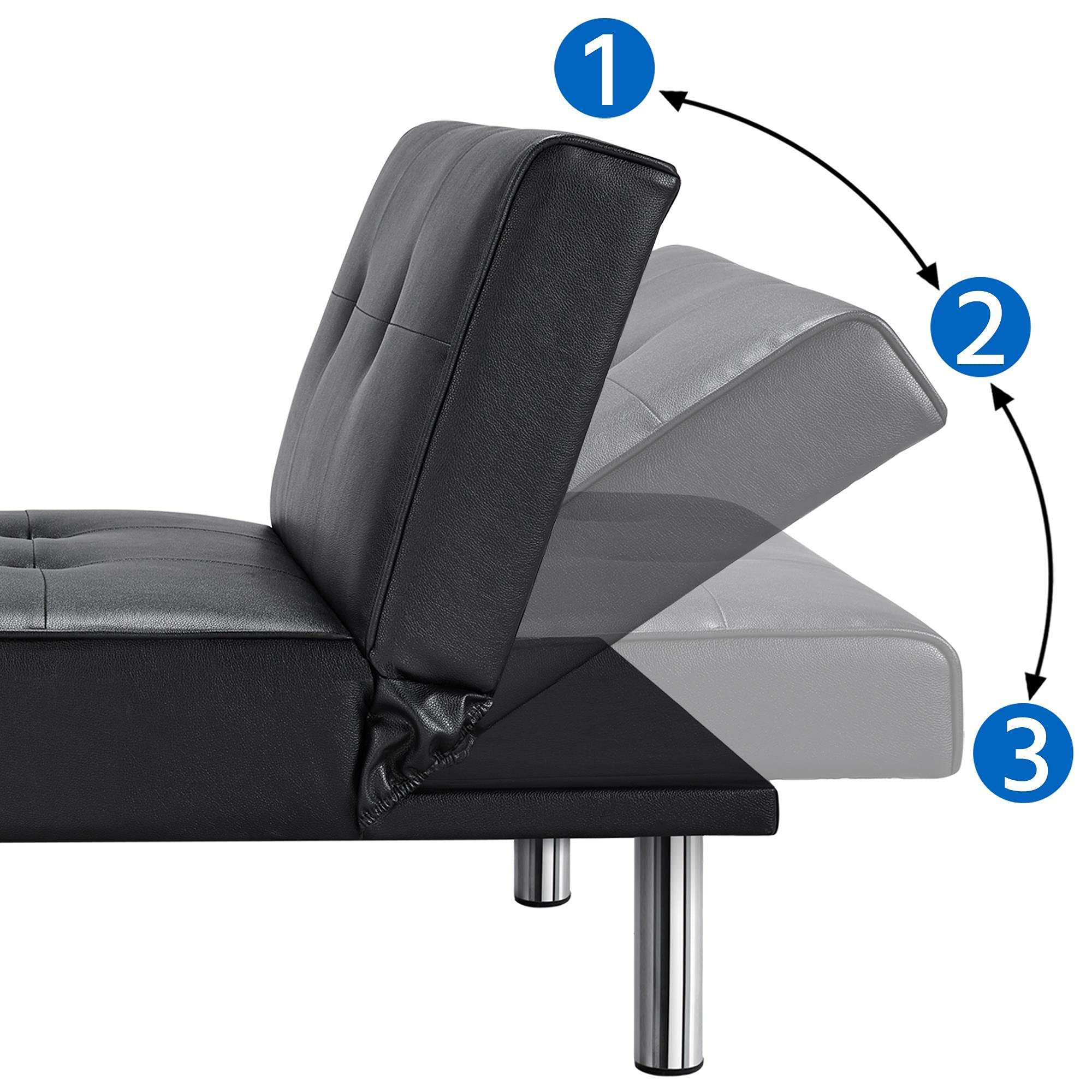 Buy Yaheetech Faux Leather Chaise Lounge Indoor Convertible Chaise