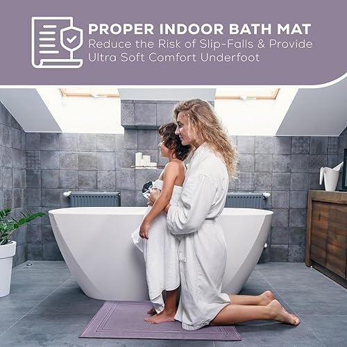 Miniatura 4 de ALIBI Juego de toallas de baño  Paquete de 2 toallas de algodón de lujo súper suaves y absorbentes, para hotel, spa, ducha y baño (no es una