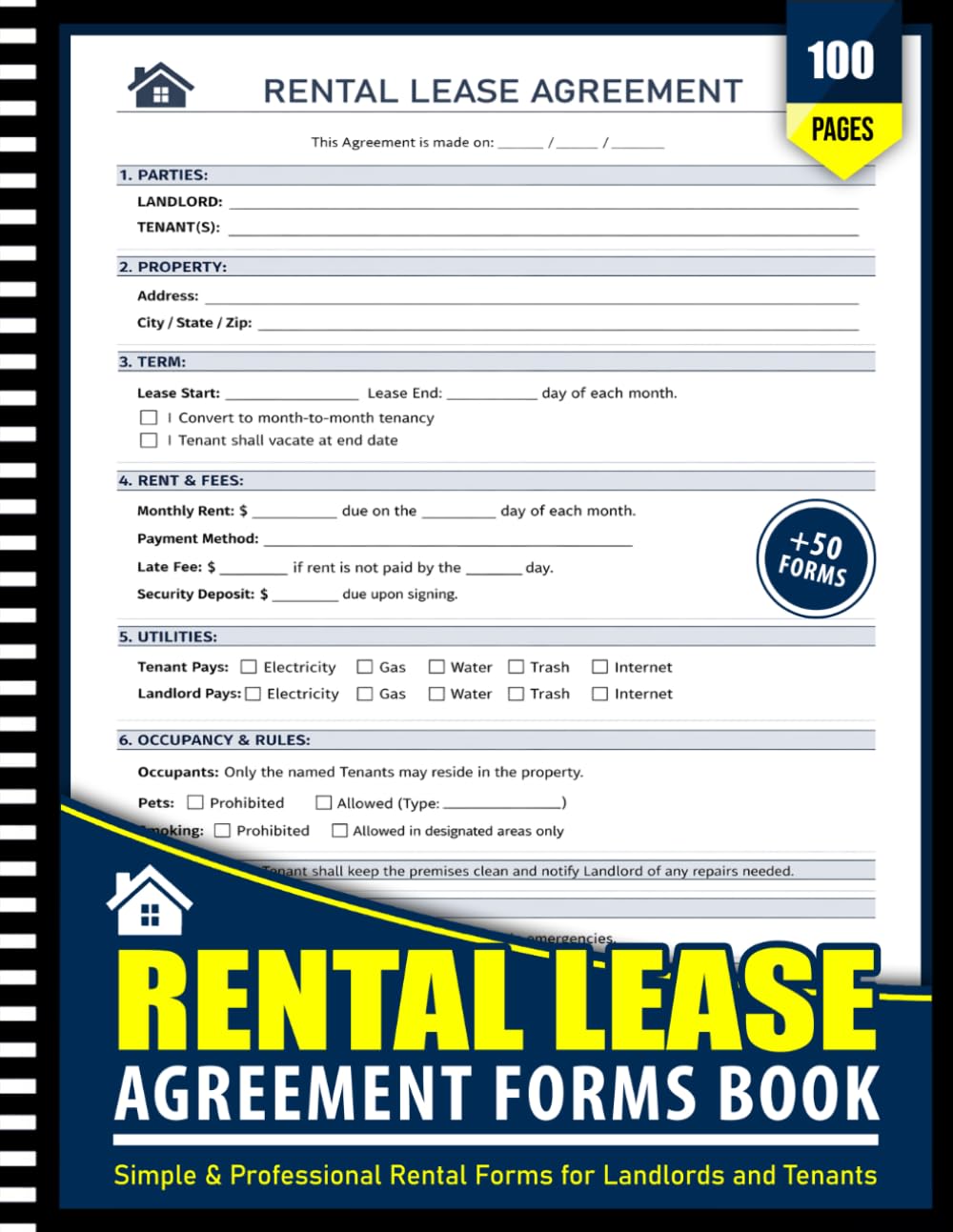 Rental Lease Agreement Forms Book