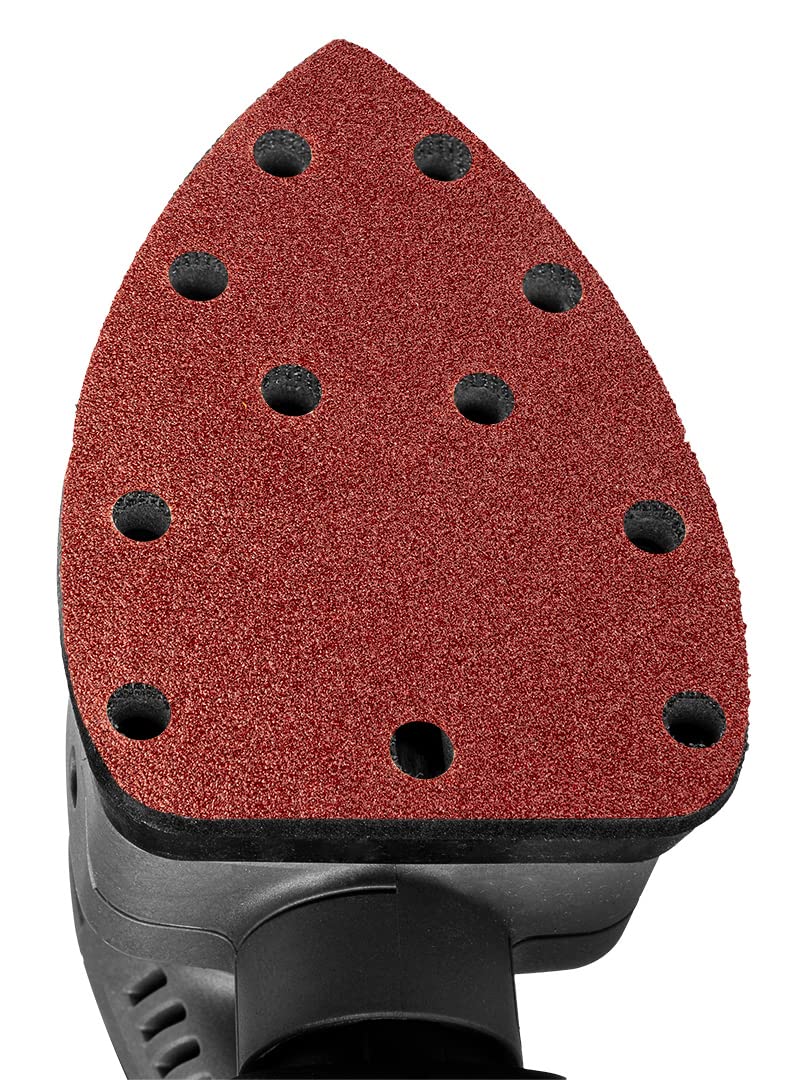 GRAPHITE Ponceuse vibrante Delta 180 W, structure 140 x 140 x 80 mm, vitesse de rotation 13000 tr/min, amplitude d'oscillation 0,8 mm, masse 1,03 kg, accessoires : 9 papiers abrasifs, bac à poussière
