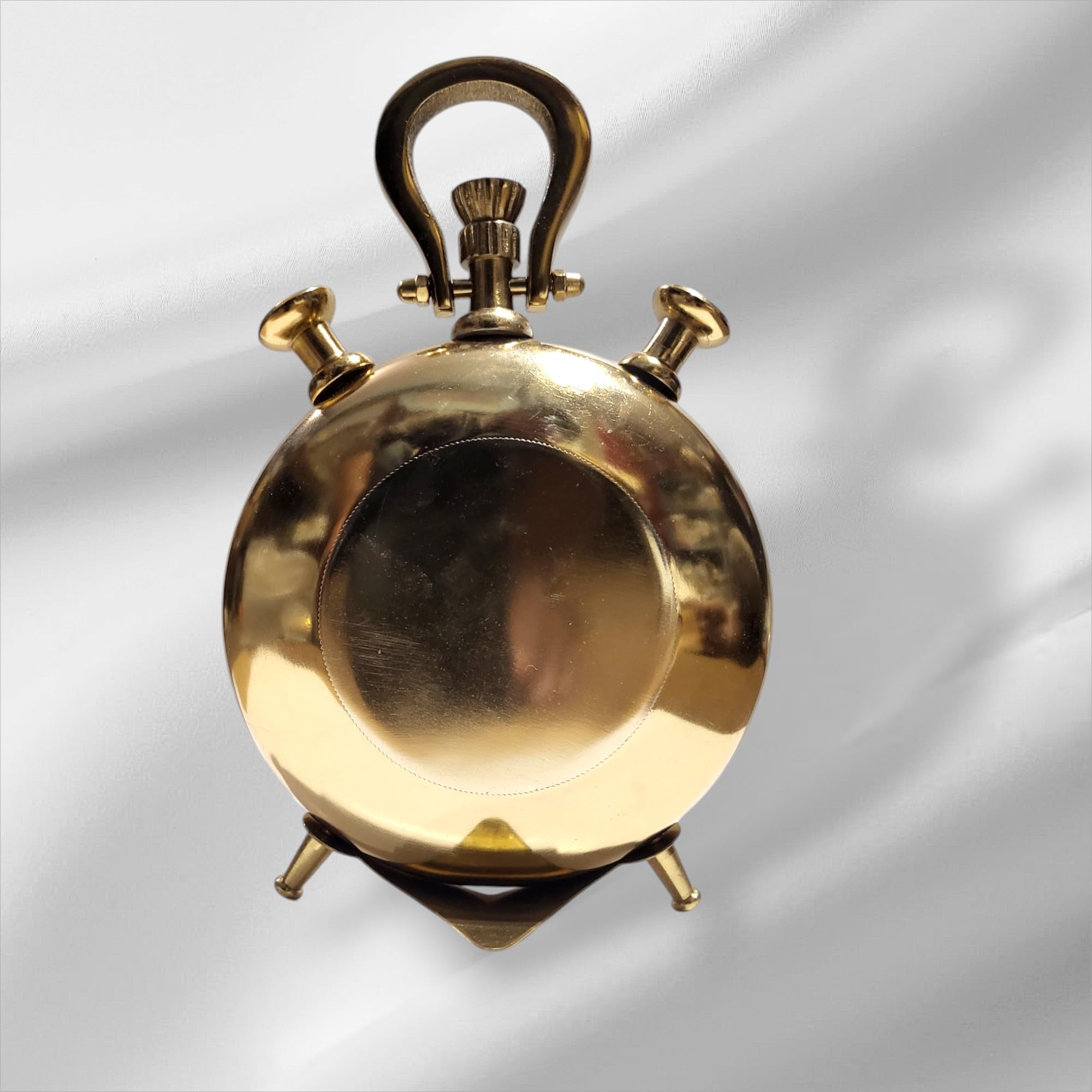 Franklin & Murphy Vintage-Style Table Clock, Gold-Tone Metal Case