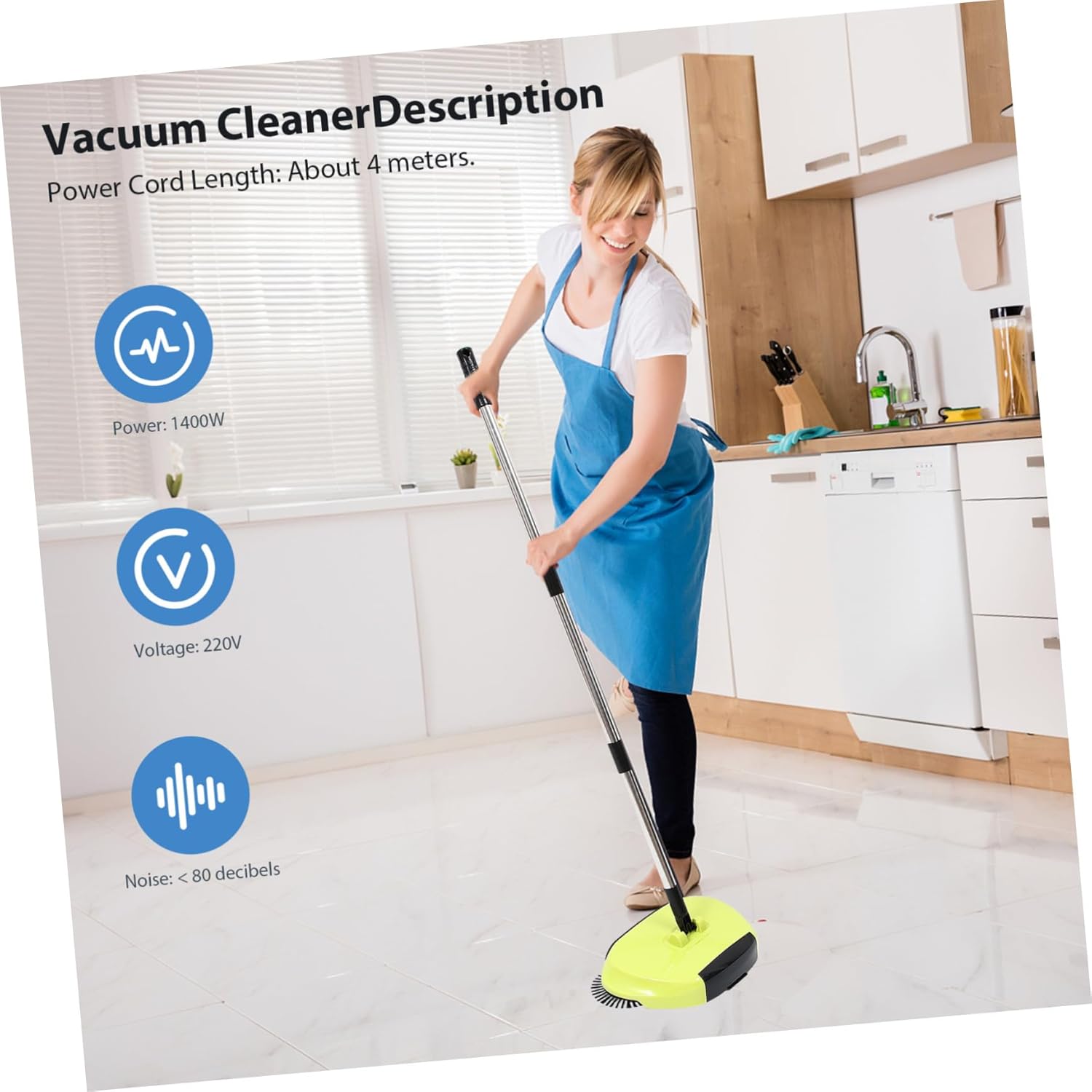 Multi-Function Push Broom Sweeper with Rotation Adjustable Stainless Steel Handle Abs Dustpan and Trash Bin for Effortless Home Floor Cleaning Non-Electric Household Random Color